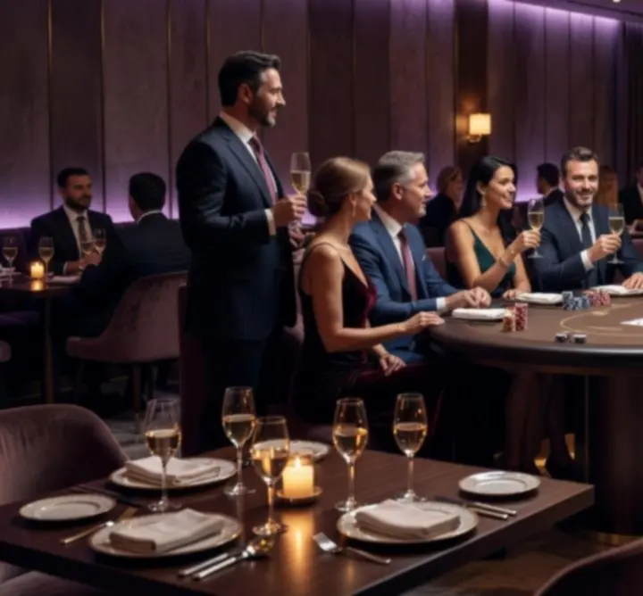 Elegáns, meghitt privát esemény vendégekkel a Magyar Event Hub hangulatos estére megvilágított terében